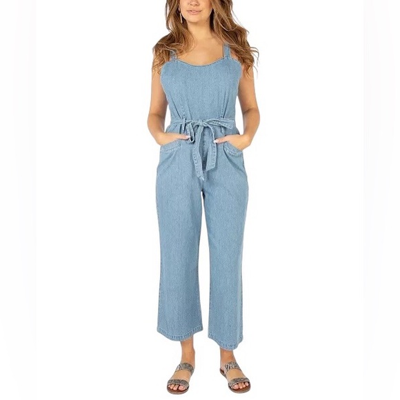 Rewash Other - Rewash NWT Juniors' Belted Denim Jumpsuit